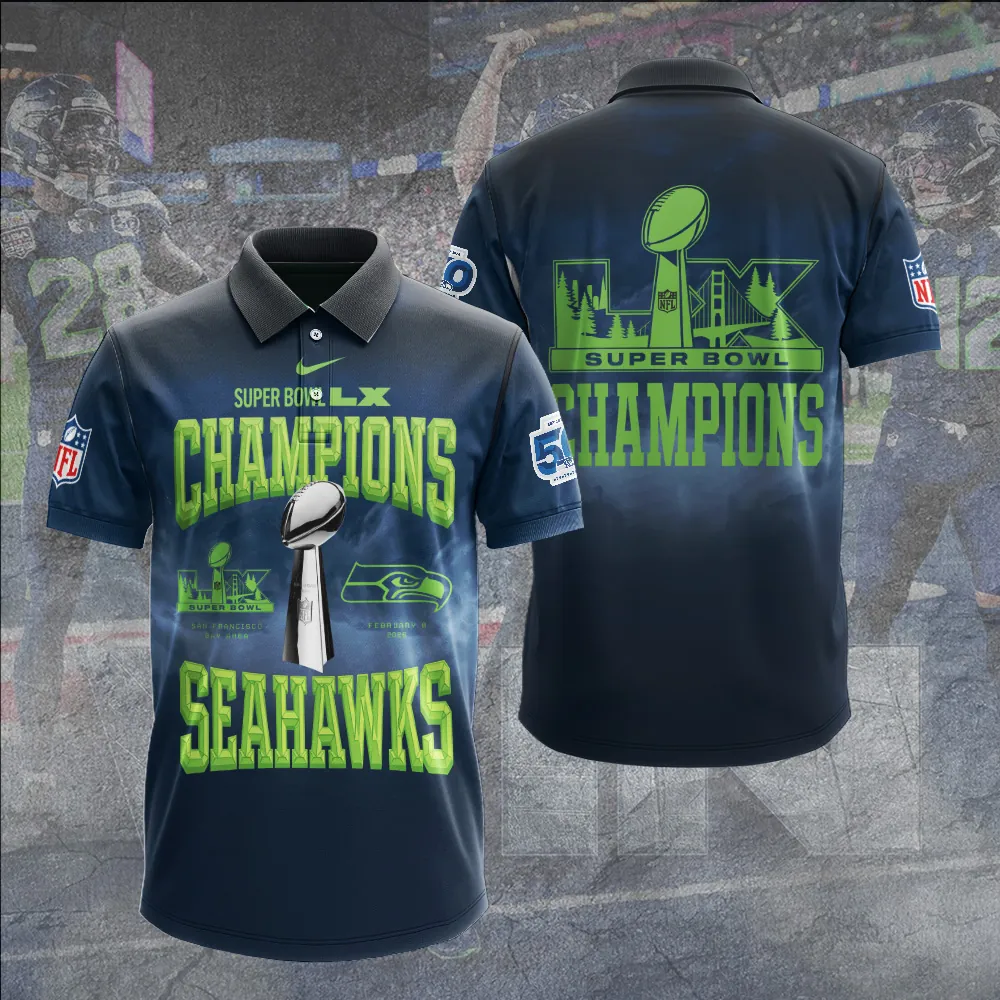 SS x NFL Super Bowl LX Champions V19 3D Shirt DDT NTL