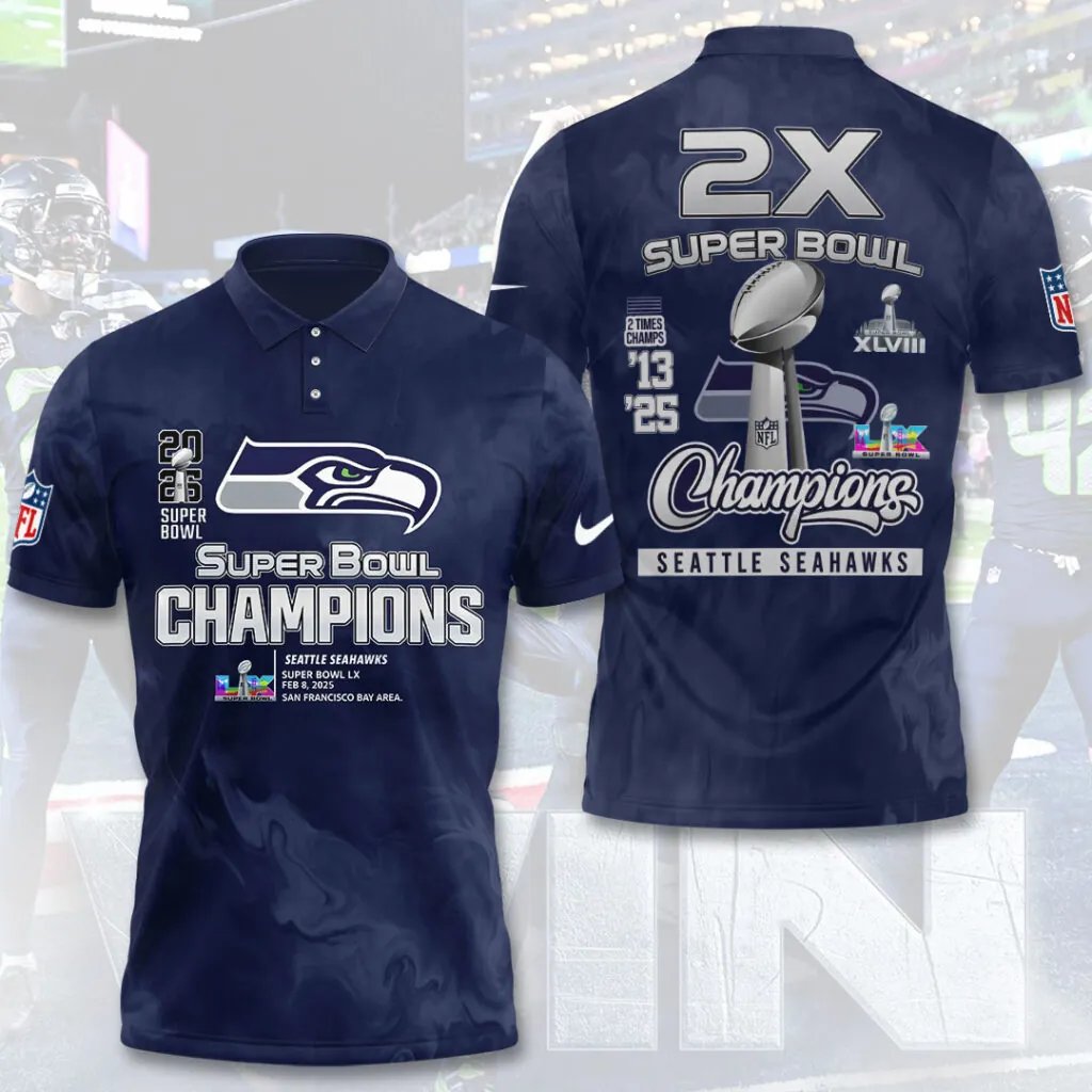 SS x NFL Super Bowl LX Champions V22 3D Shirt DDT NTL
