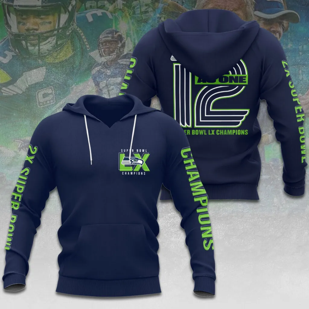 SS x NFL Super Bowl LX Champions V25 3D Shirt DDT NTL