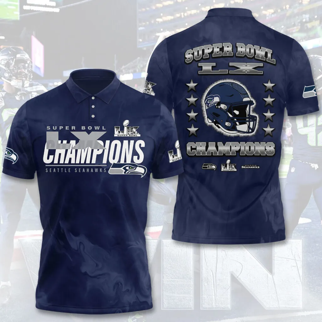 SS x NFL Super Bowl LX Champions V27 3D Shirt DDT NTL