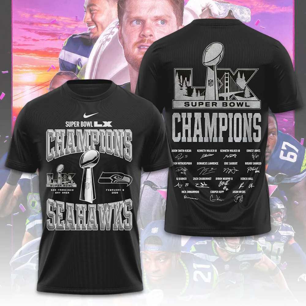 SS x NFL Super Bowl LX Champions V29 3D Shirt DDT NTL