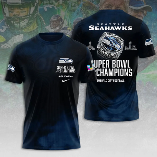 SS x NFL Super Bowl LX Champions V30 3D Shirt DDT NTL