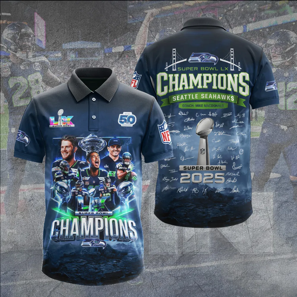 SS x NFL Super Bowl LX Champions V31 3D Shirt DDT NTL