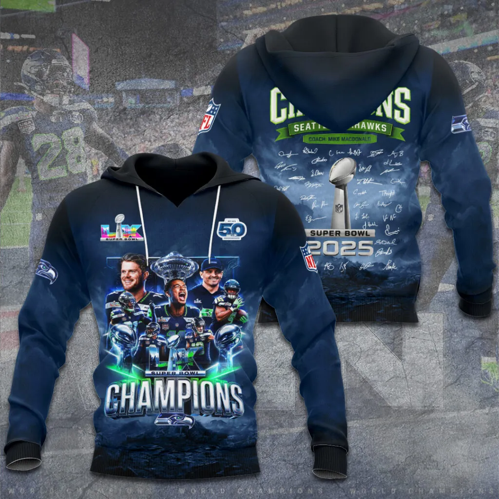 SS x NFL Super Bowl LX Champions V31 3D Shirt DDT NTL