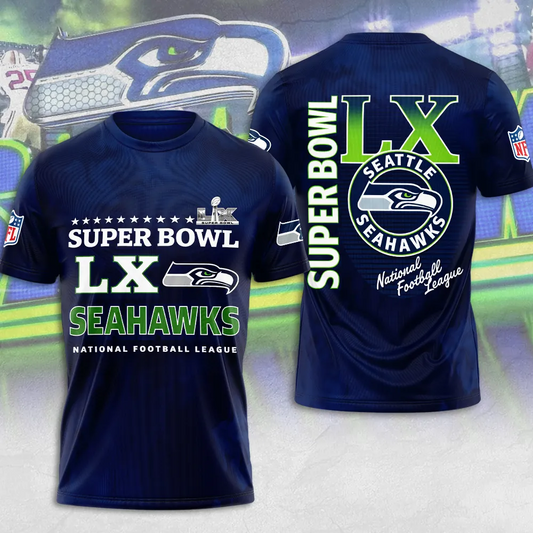 SS x NFL Super Bowl LX Champions V36 3D Shirt DDT NTL