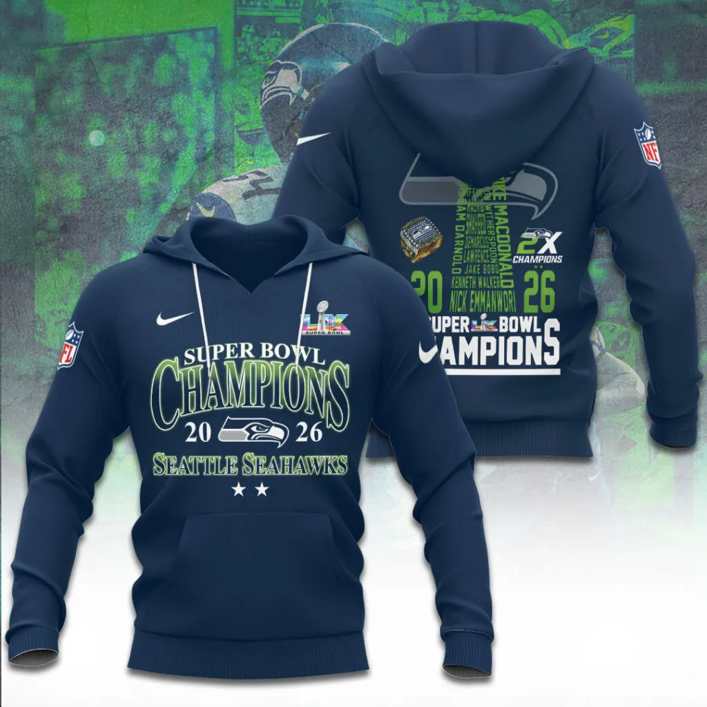 SS x NFL Super Bowl LX Champions V37 3D Shirt DDT NTL