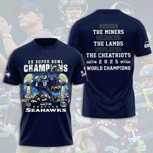 SS x NFL Super Bowl LX Champions V38 3D Shirt DDT NTL