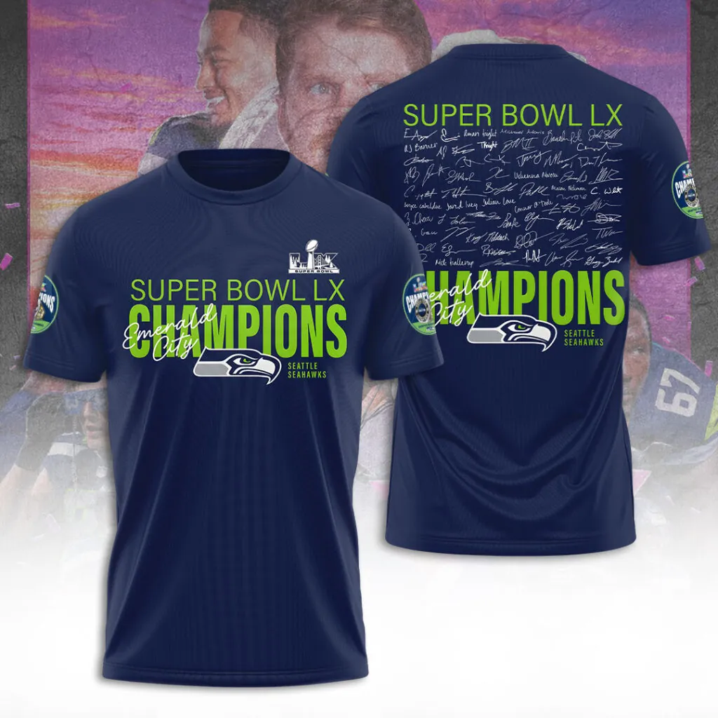 SS x NFL Super Bowl LX Champions V47 3D Shirt DDT NTL