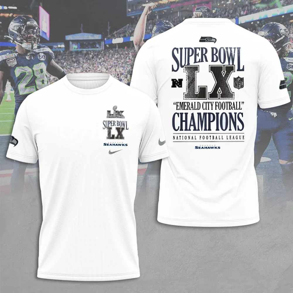 SS x NFL Super Bowl LX Champions V7 3D Shirt DDT NTL