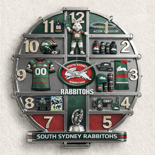 SSR x NRL 3D Visual Effect Acrylic Wall Clock DDT CTND
