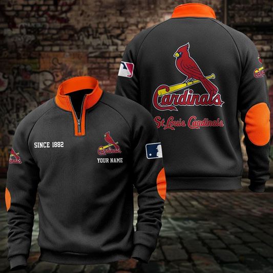 STL x MLB Sweatshirts Quarter Collared Sweatshirt Pullover DatND DVT