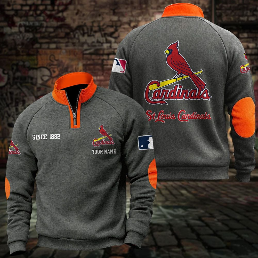 STL x MLB Sweatshirts Quarter Collared Sweatshirt Pullover DatND DVT