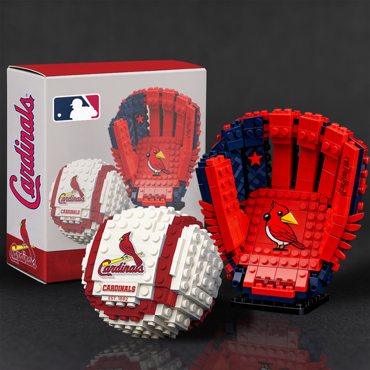 STL x MLB Teams Baseball Glove & Ball Building Block Set TT TL