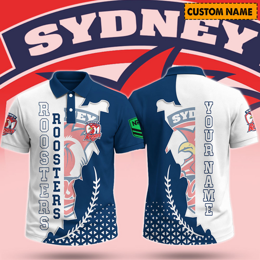 SYD X PREMIUM NRL ROYAL Polo Shirt Custom Name Limited Edition NDT NHT