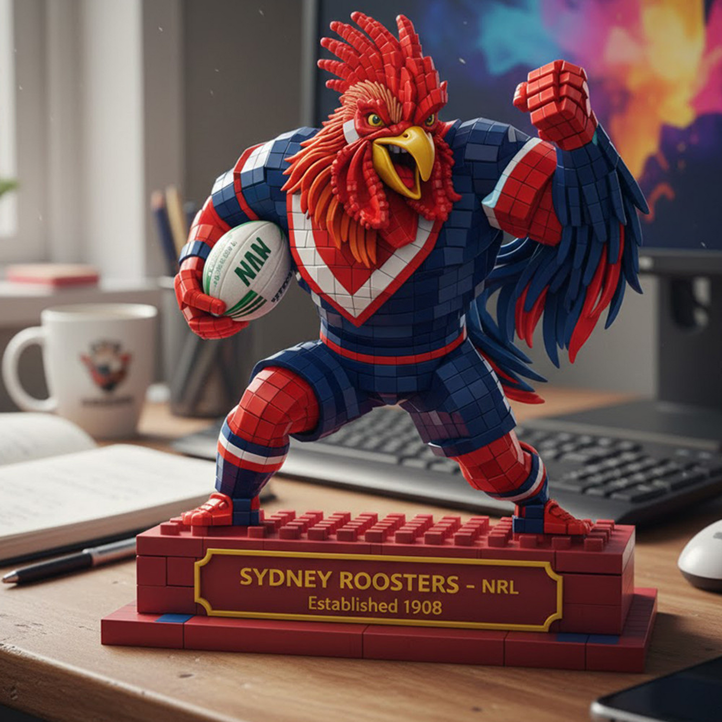 SYD X Premium NRL Special Mascot Acrylic Block Plaque Limited Editions NDT NHT