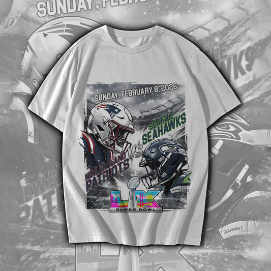 Super Bowl LX - Seahawks Vs Patriots - Premium Shirt V2 DATND TANTD