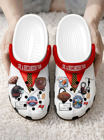 TBB PREMIUM NFL NATIONAL DOCTOR'S DAY CLOGS WITH 8 CHARMS DDT  CTND