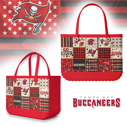 TBB Premium NFL Patchwork Design Beach Tote Bag DDT CTND