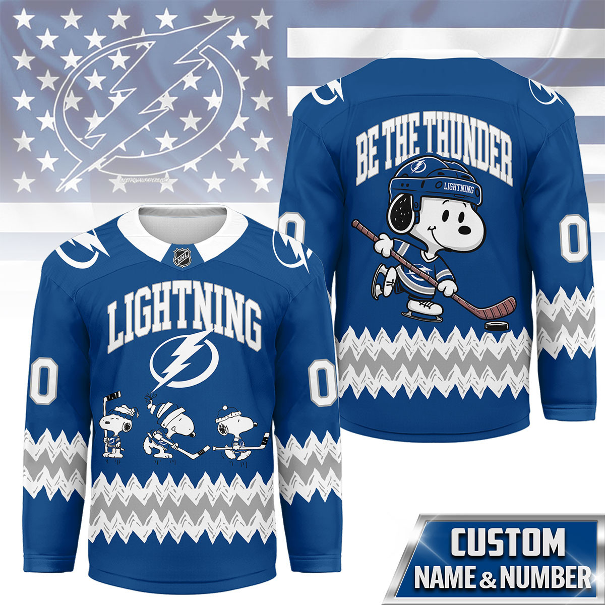 TBL Premium NHL Snoopy Personalized Hockey Jersey DDT CTND