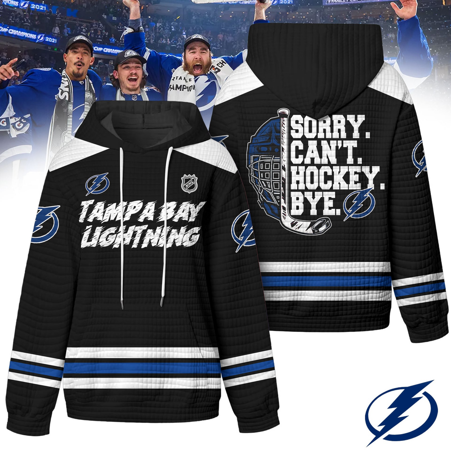 TBL Premium NHL Sorry Busy Hockey Waffle Hoodie DDT NTL