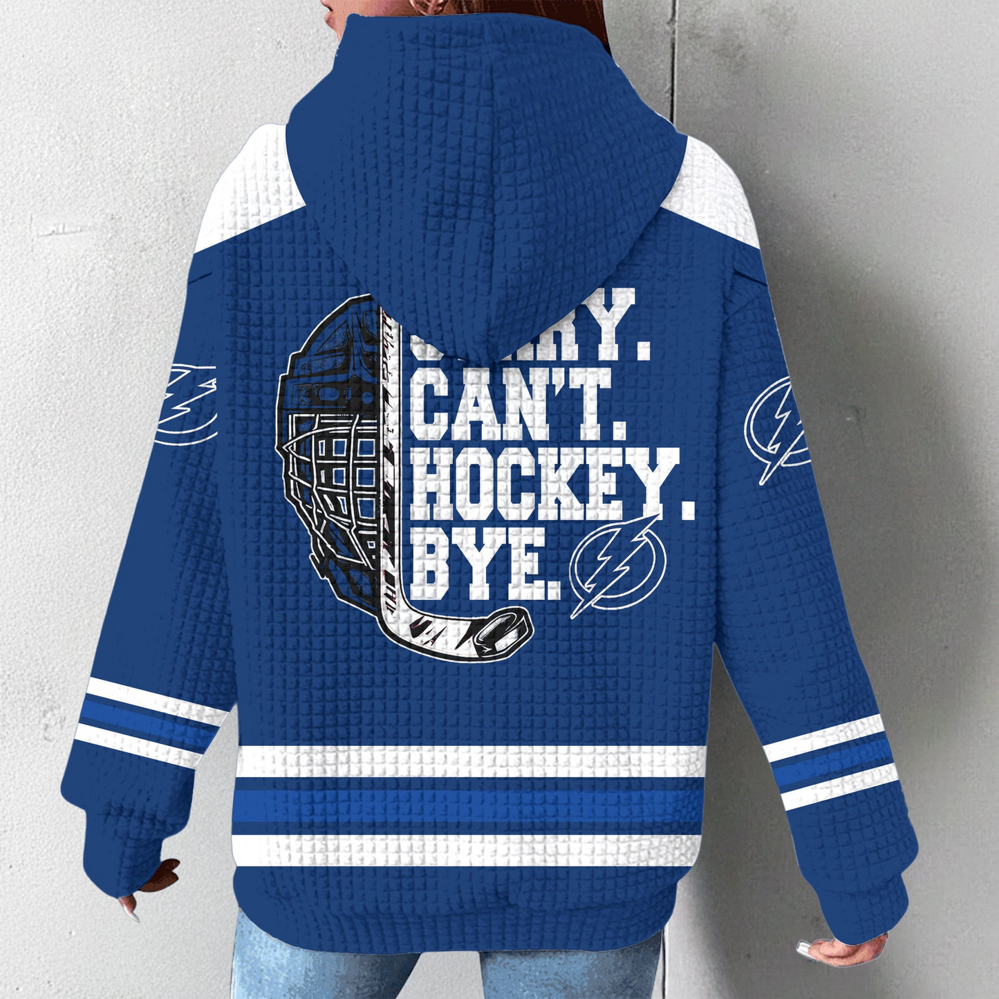 TBL Premium NHL Sorry Busy Hockey Waffle Hoodie DDT NTL