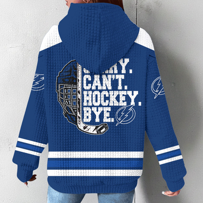 TBL Premium NHL Sorry Busy Hockey Waffle Hoodie DDT NTL