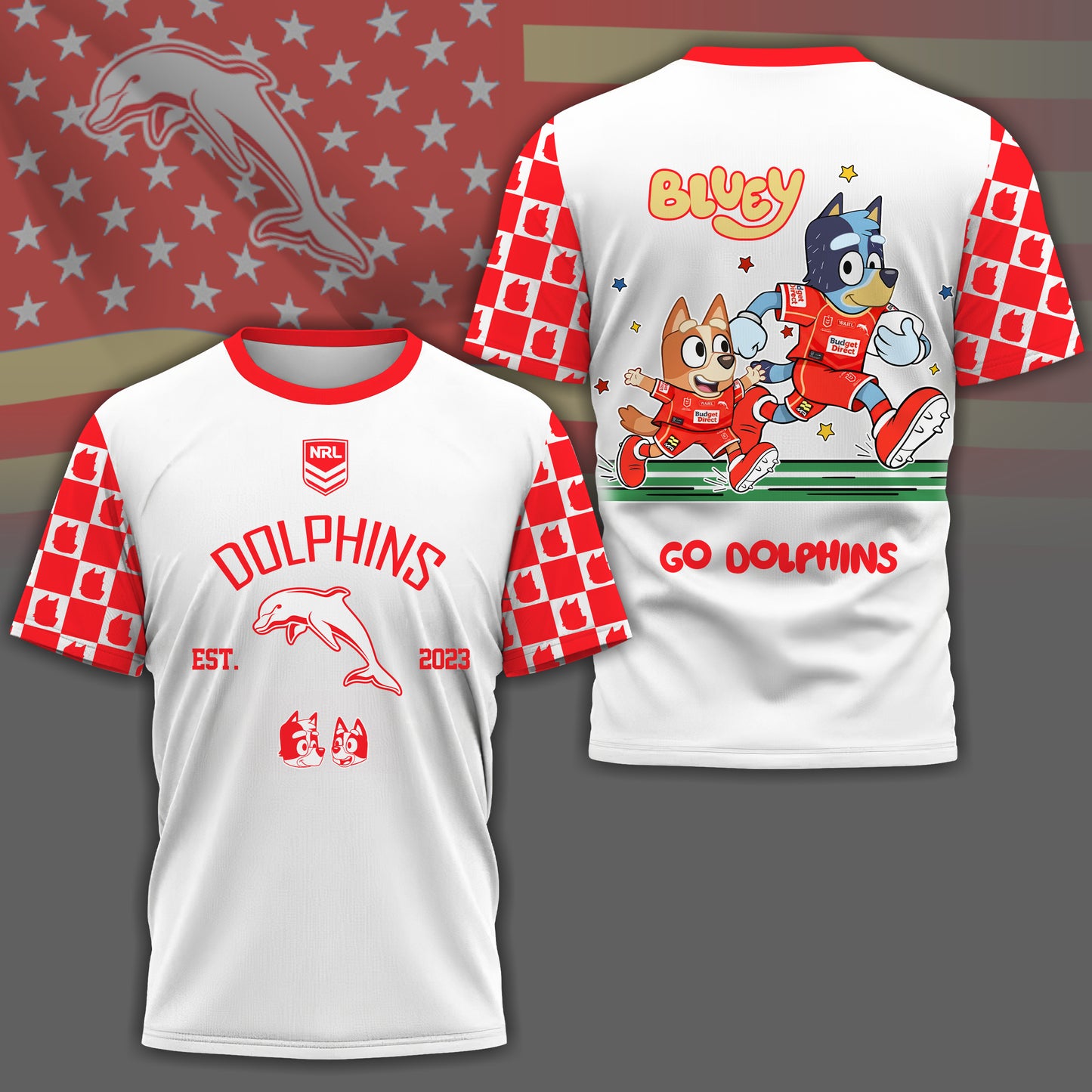 TD x NRL Premium Bluey 3D Shirt DDT TTTZ