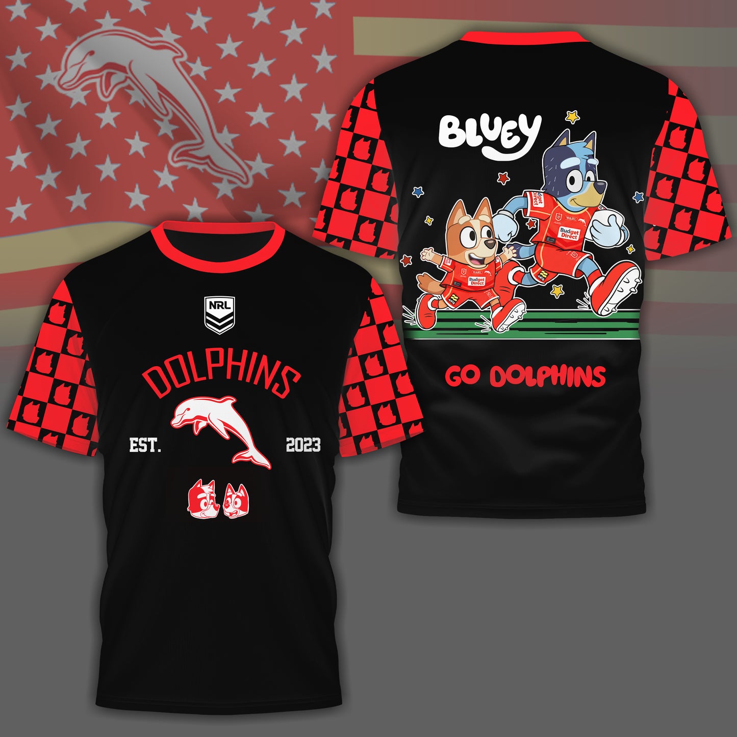 TD x NRL Premium Bluey 3D Shirt DDT TTTZ