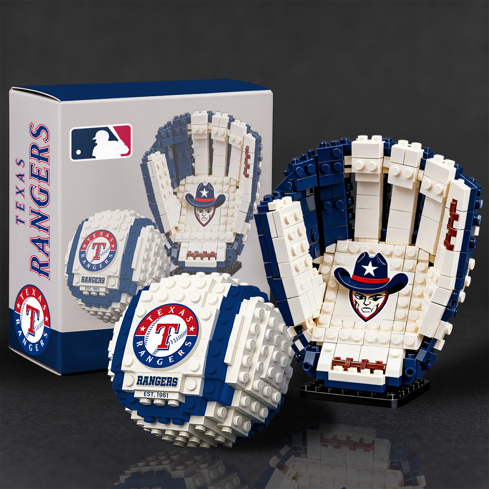 TEX x MLB Teams Baseball Glove & Ball Building Block Set TT TL