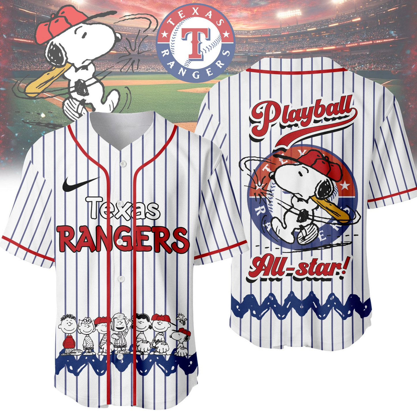 TR x Premium MLB Snoopy Playball Jersey DDT NTL