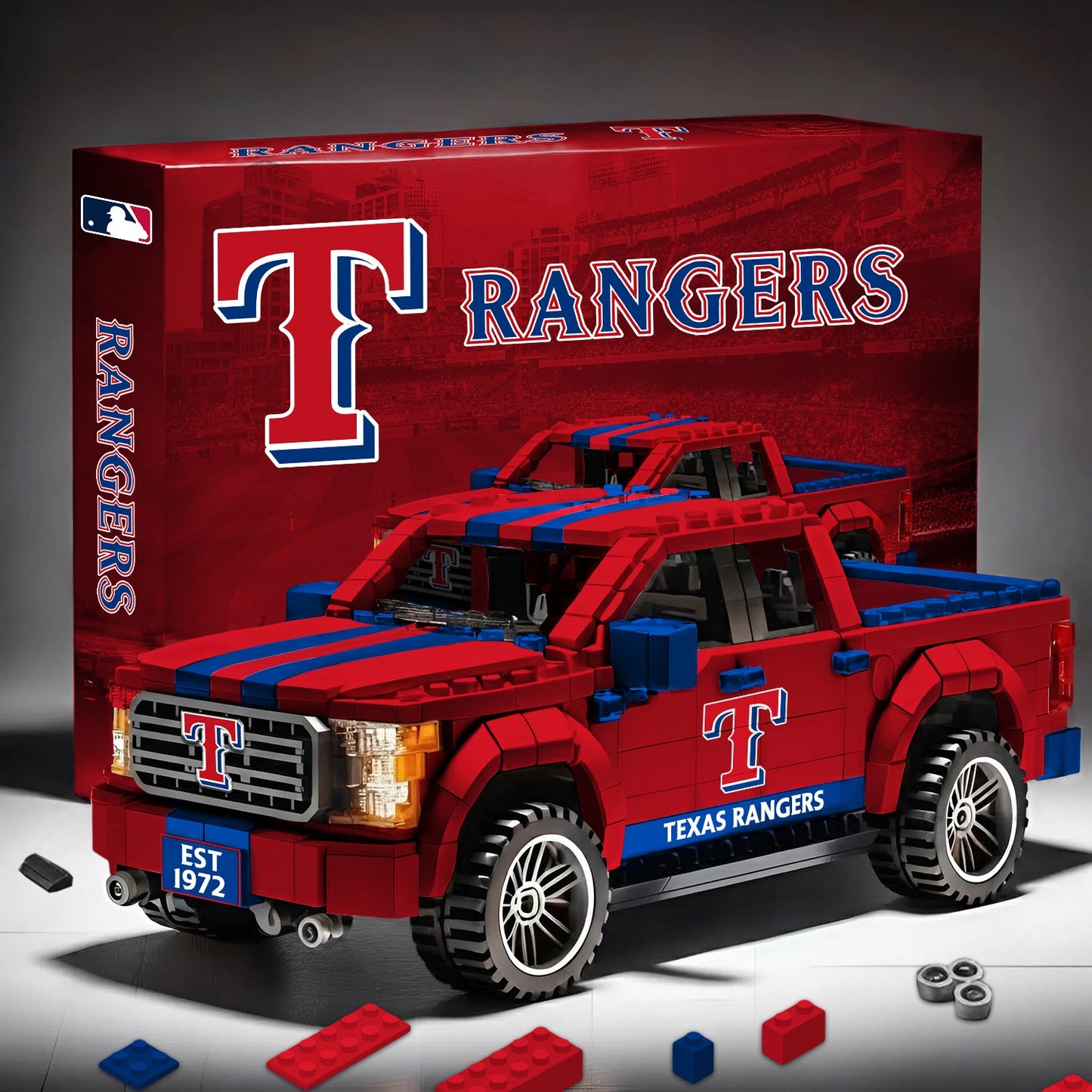 MLB 3D Racing Truck Model Building Block Set 0112 V1 NAK NHM
