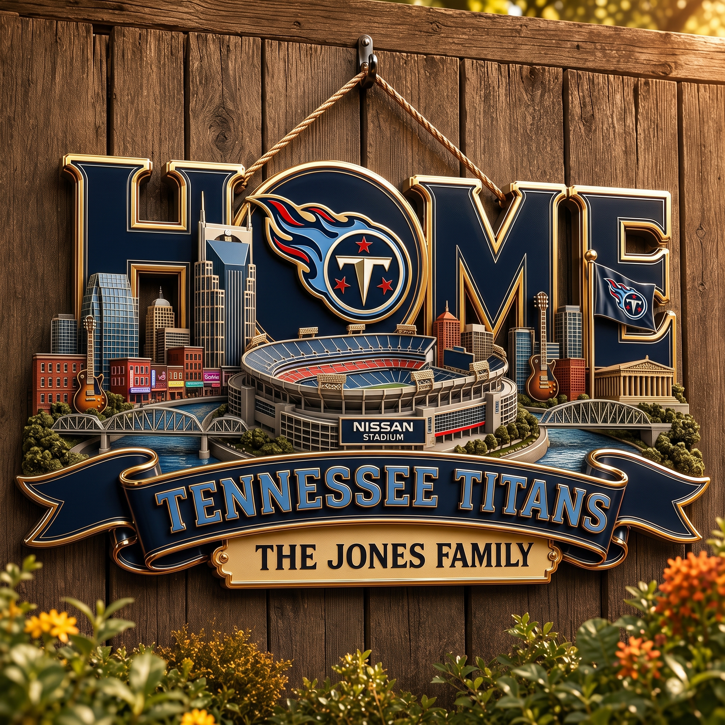 TT x NFL Team Home Metal Sìgn Custom Any Name Gifts For Home Decor