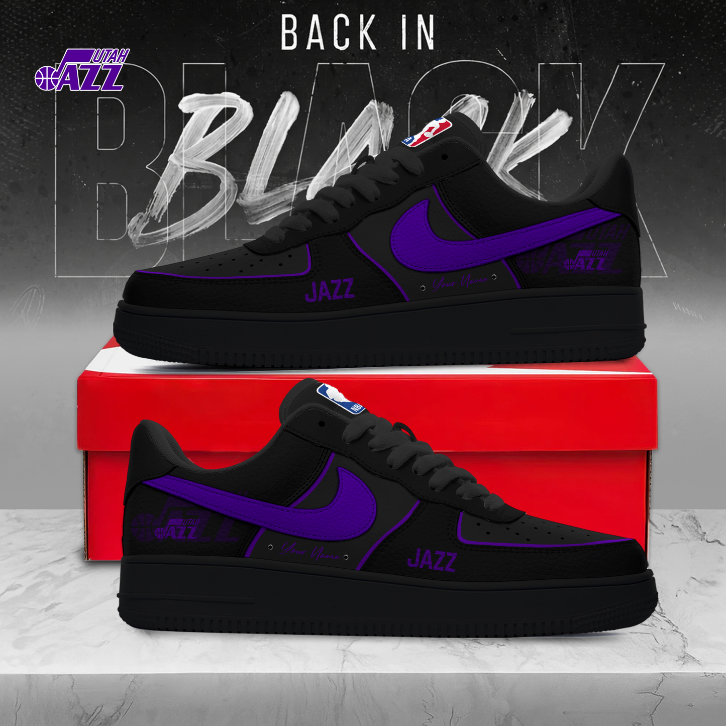 UJ x MLB 2025 Back In Black AF1 Sneakers DDT NTL