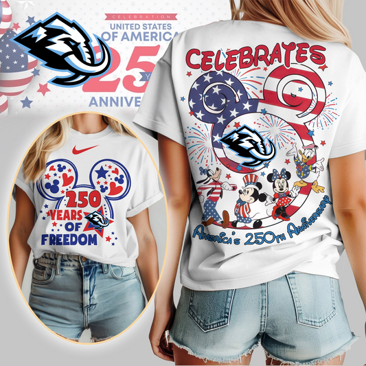 UM Premium NHL Mickey Celebrates America 250th Anniversary Women Shirt DDT CTND