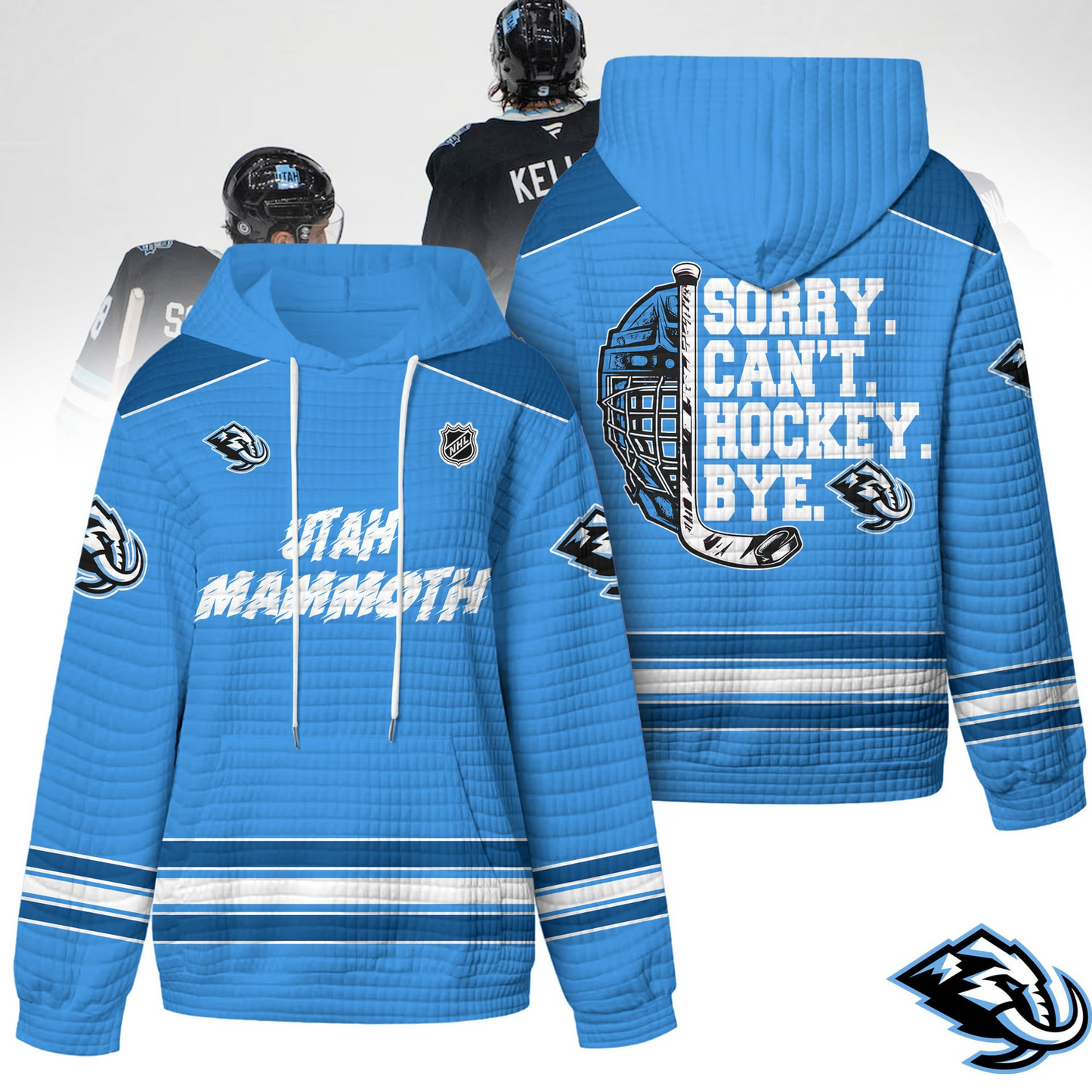 UM Premium NHL Sorry Busy Hockey Waffle Hoodie DDT NTL