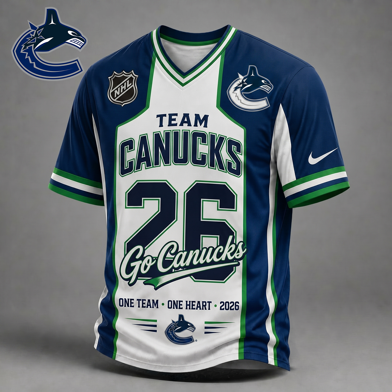 VC Premium NHL Team Pride V-Neck Jersey DDT  010626 HLPHUONG