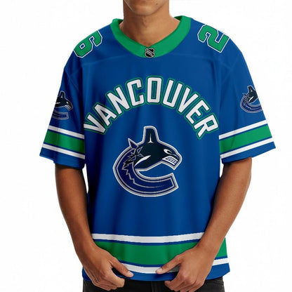 VC x Hockey Ice Short Sleeves Jersey Shirt Custom Any Number Gift DDT TTTZ