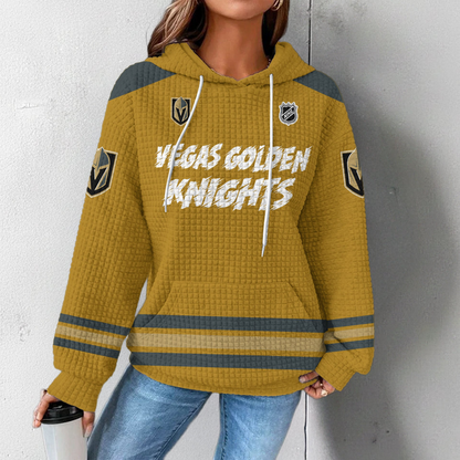VGK Premium NHL Sorry Busy Hockey Waffle Hoodie DDT NTL