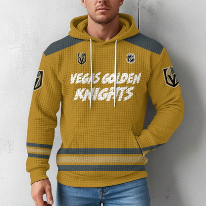 VGK Premium NHL Sorry Busy Hockey Waffle Hoodie DDT NTL