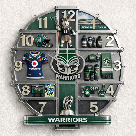 WAR x NRL 3D Visual Effect Acrylic Wall Clock DDT CTND