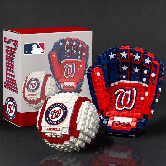 WAS x MLB Teams Baseball Glove & Ball Building Block Set TT TL