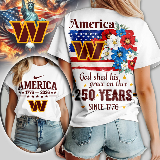 WC Premium NFL America God Shed His Grace On Thee Women Shirt DDT  NTL