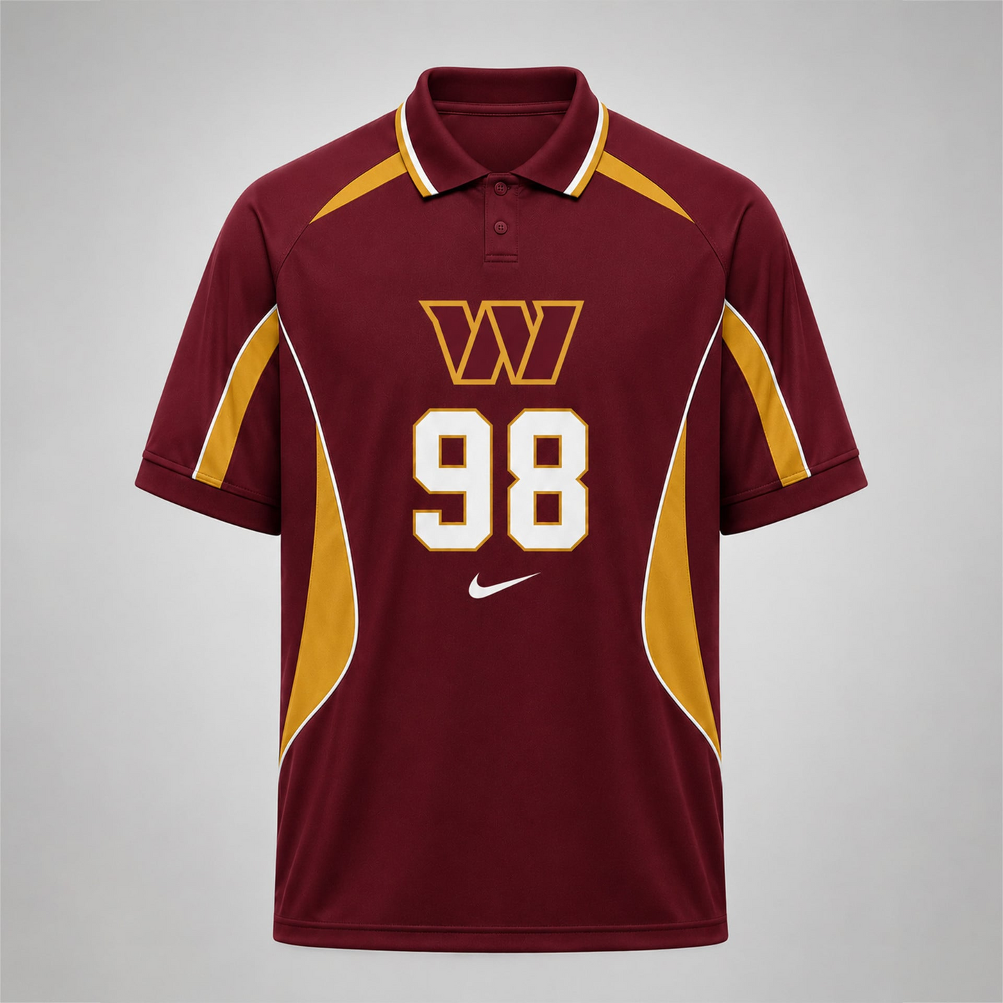 WC Premium NFL Custom Number Sports Style Polo Shirt