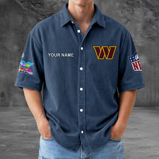 WC x NFL Men Seersucker Button Shirt DDT NTL