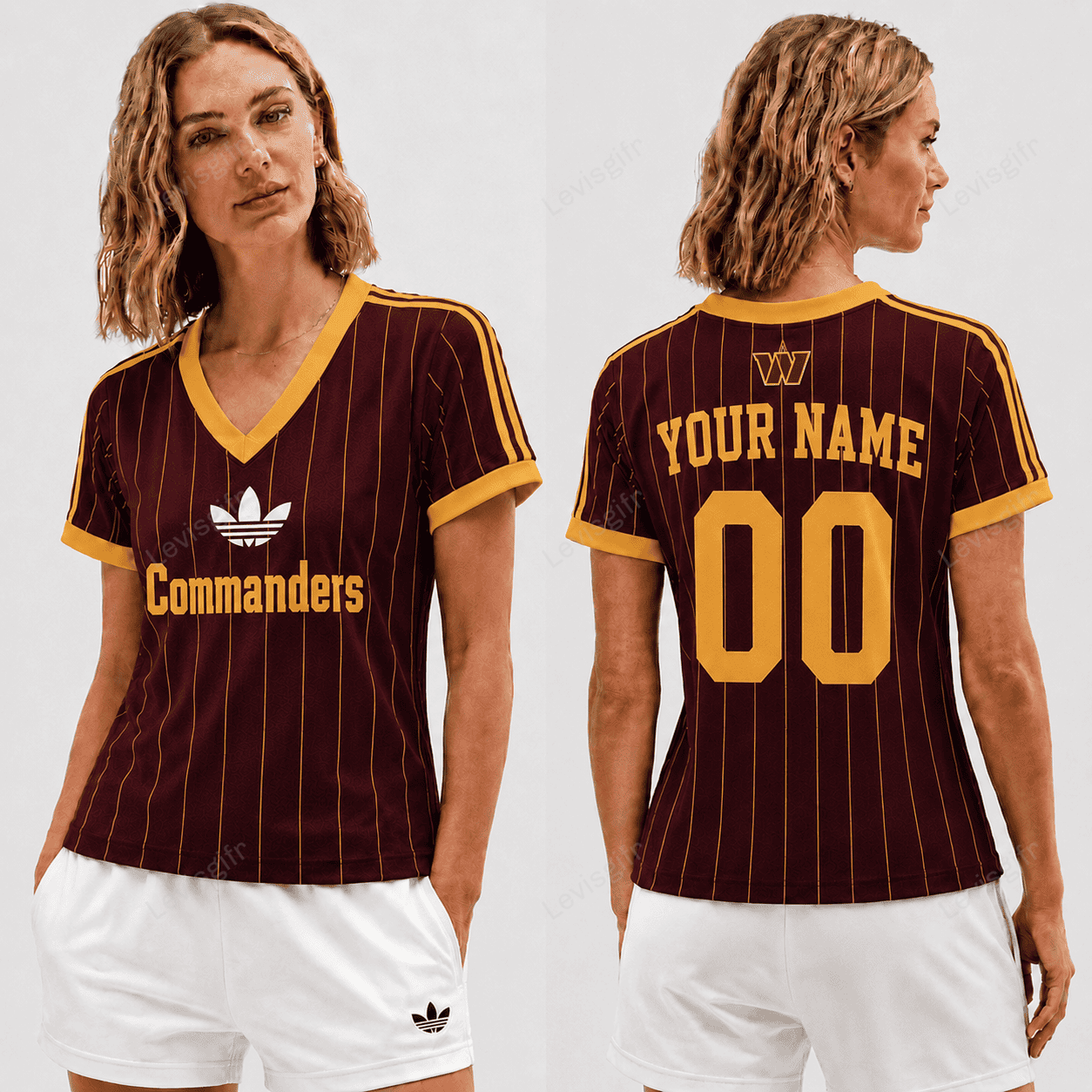 WC x NFL Premium Women V-neck Shirt Personalized Gift For Fan
