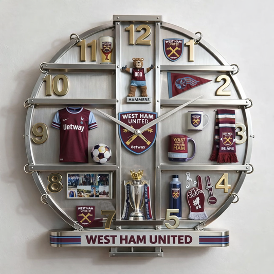 WHU x EPL 3D Visual Effect Acrylic Wall Clock DDT CTND