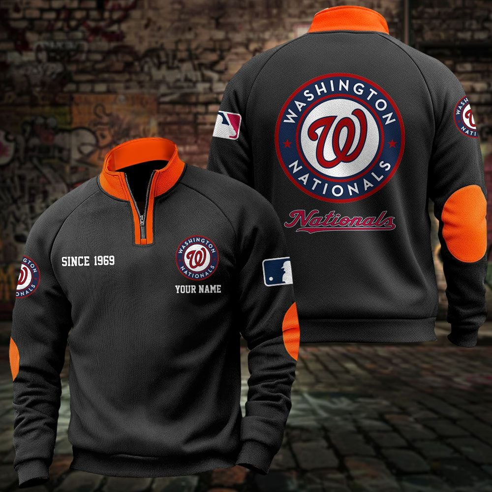 WSH x MLB Sweatshirts Quarter Collared Sweatshirt Pullover DatND DVT