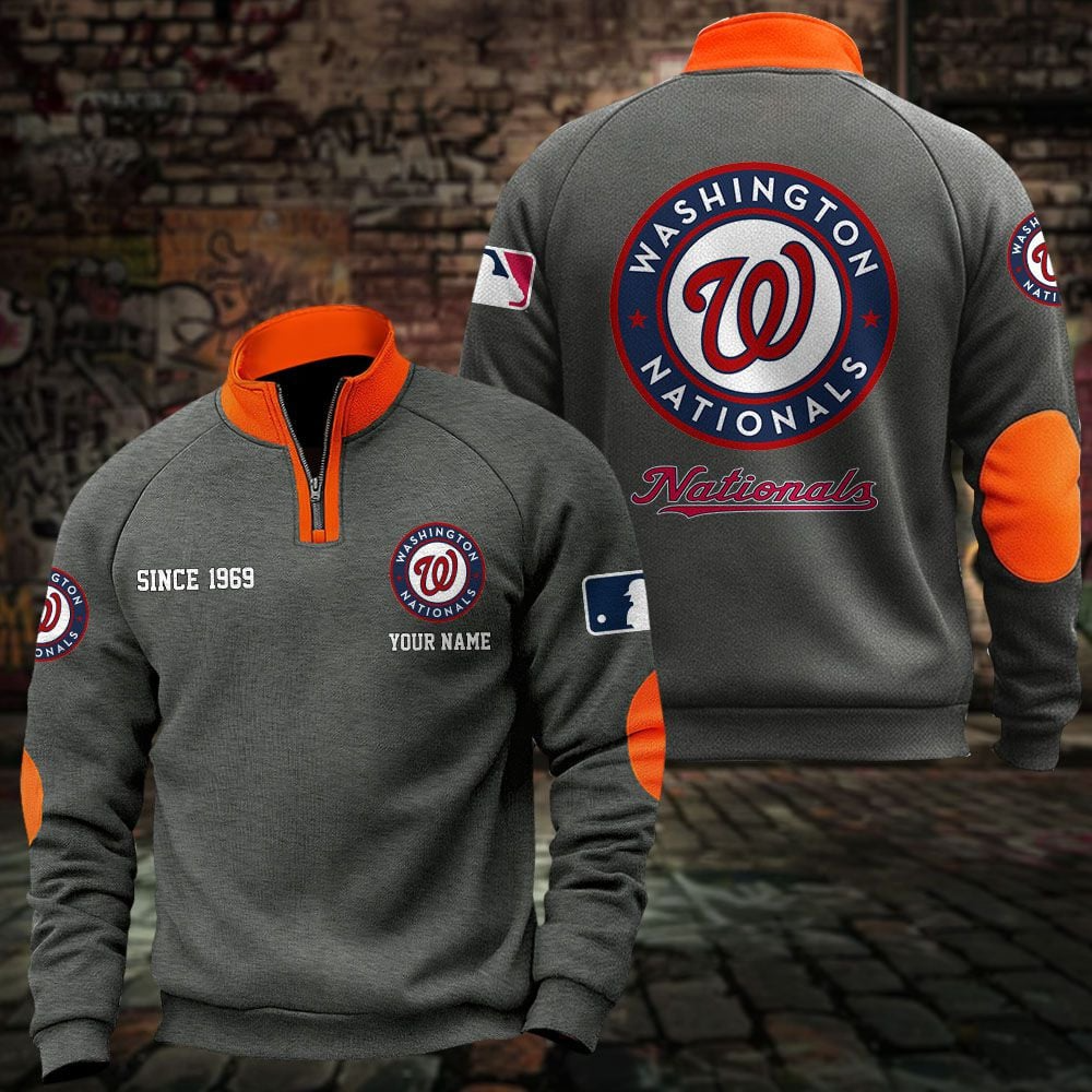 WSH x MLB Sweatshirts Quarter Collared Sweatshirt Pullover DatND DVT