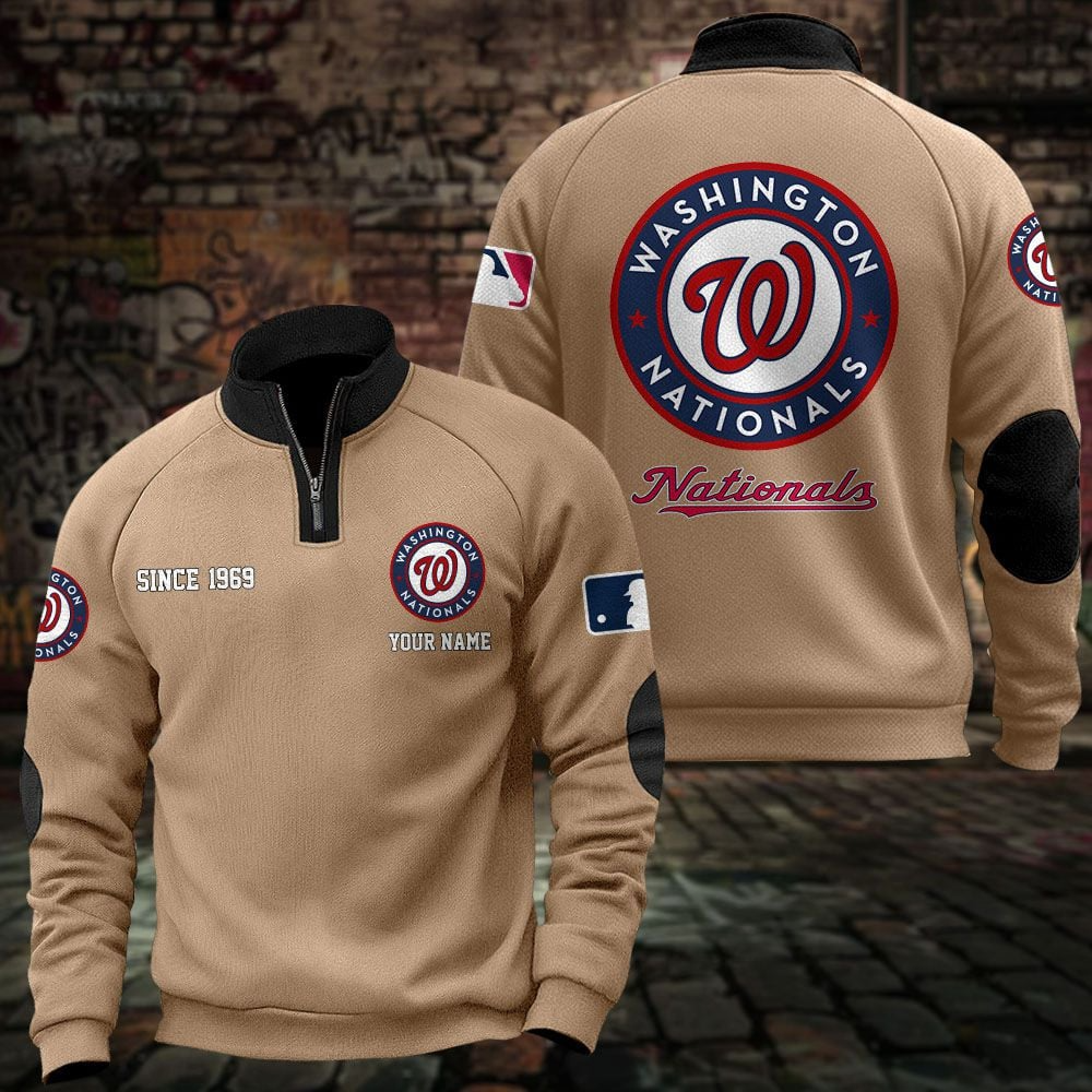 WSH x MLB Sweatshirts Quarter Collared Sweatshirt Pullover DatND DVT