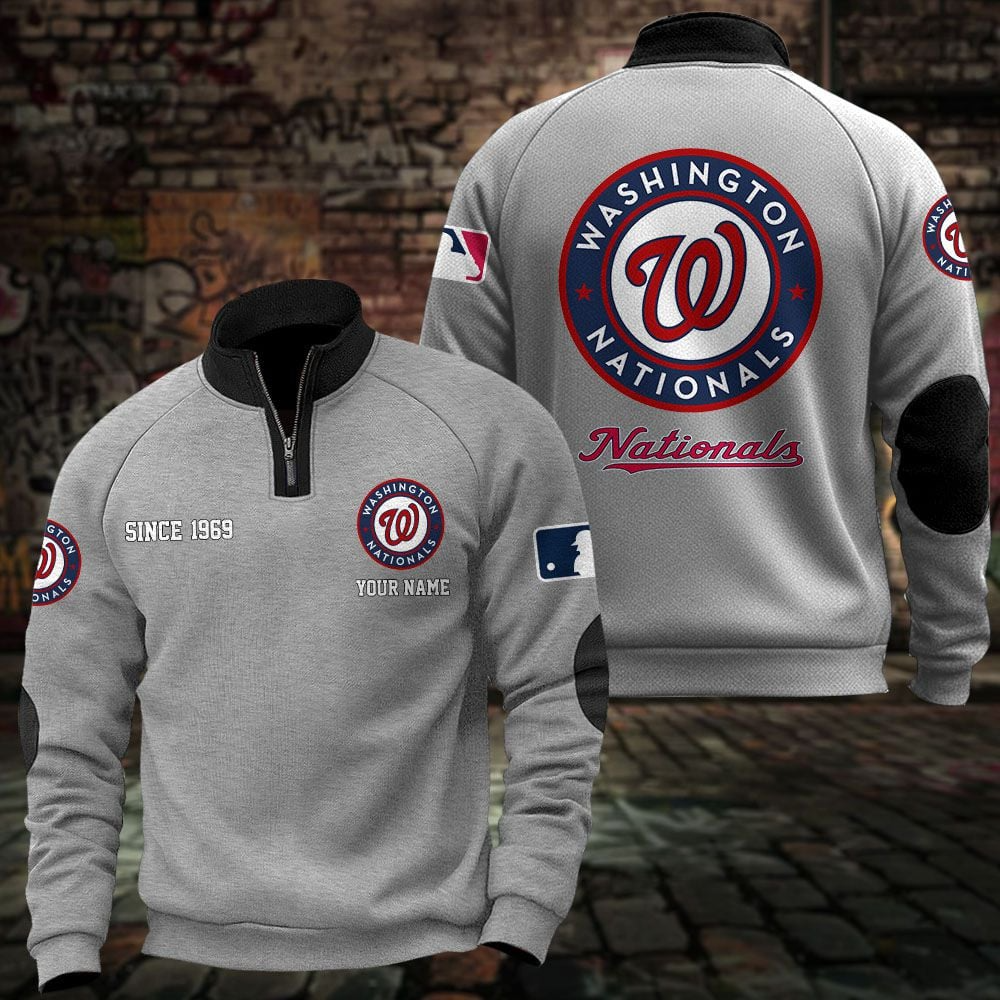 WSH x MLB Sweatshirts Quarter Collared Sweatshirt Pullover DatND DVT